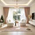 Fauteuil d'appoint en Fausse Peau de Mouton Blanc