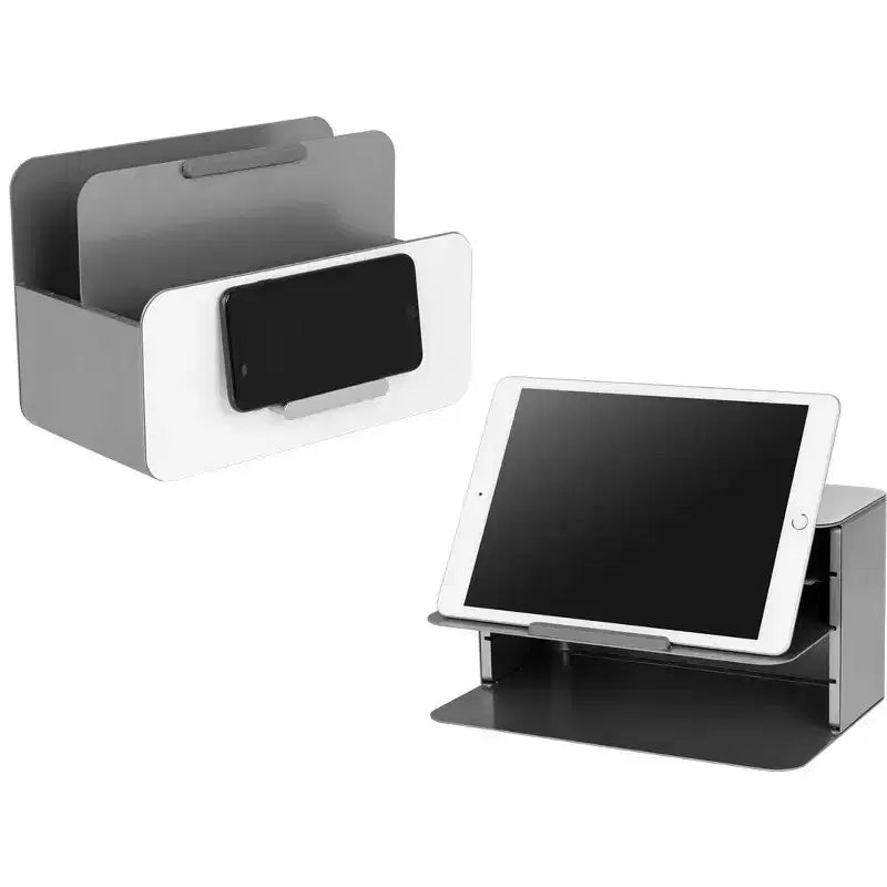 MPM 3-in-1 Steel Tablet and File Organizer With Whiteboard - Adjustable Height, Easy Assembly, Compatible with iPad and