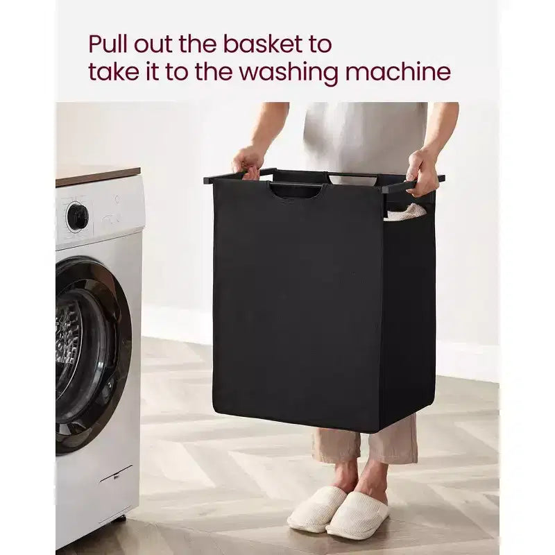 VASAGLE Laundry Hamper, Laundry Basket, Laundry Sorter with Pull-Out and Removable Laundry Bag, 17.2 Gallons (65L)