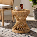 Baxton Studio Seville Modern and Contemporary Natural Finished Rattan End Table