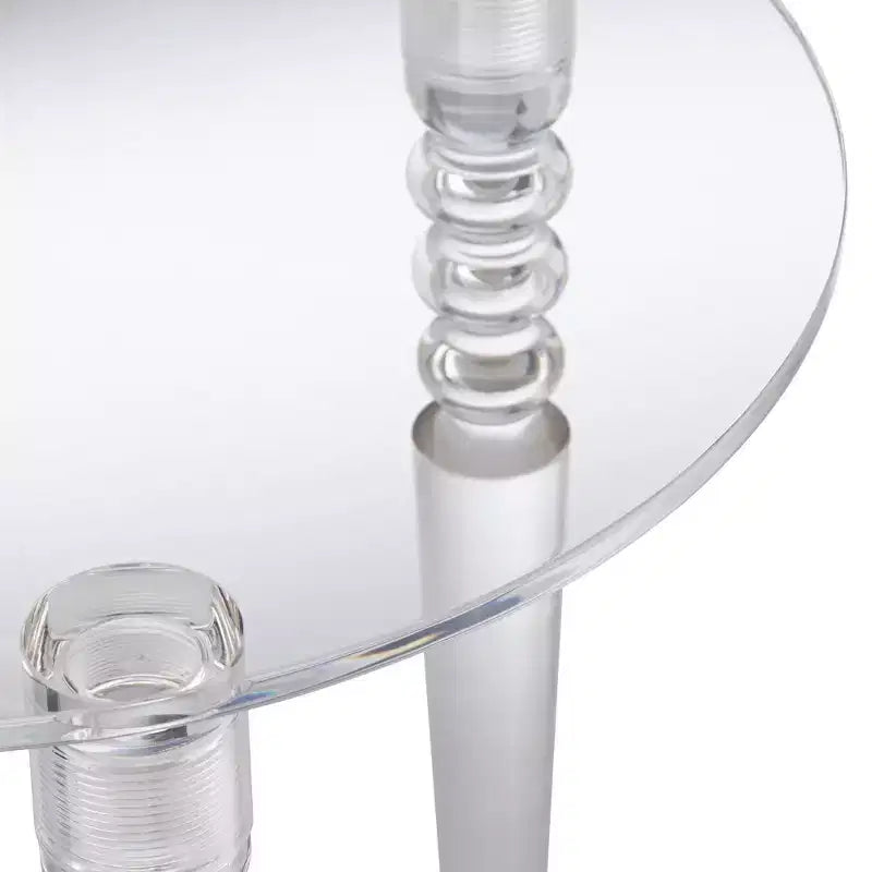 Studio 55D Emily 17 3/4 Wide Clear Acrylic Modern Tripod Side Table