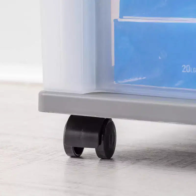 IRIS 3 Drawer Plastic Storage Drawer Cart Gray